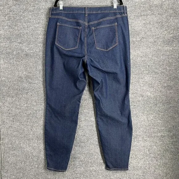 Old Navy Womens Super Skinny Jeans Plus Size 18 Dark Wash Mid Rise Stretch Denim - Picture 4 of 12